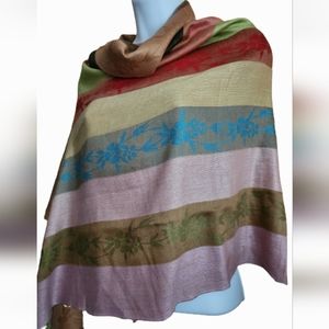 Pashmina Silk Scarf Reversible